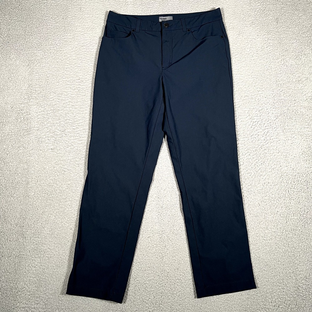 VRST Pants Mens 32x28 Blue Commuter Tech Slim Fit Casual Preppy Pockets Logo‎